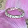 Antique 1.5ct Diamond Eternity / Wedding Band Ring - Platinum Image 8