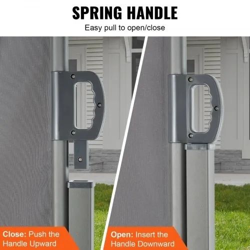 Retractable Side Awning, 71''x 118'' Outdoor Privacy Screen, 180g Polyester Water-proof Retractable Patio Screen, UV 30+ Room Divider