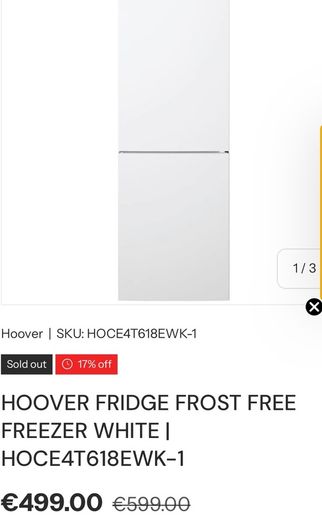 Fridge freezer brand new