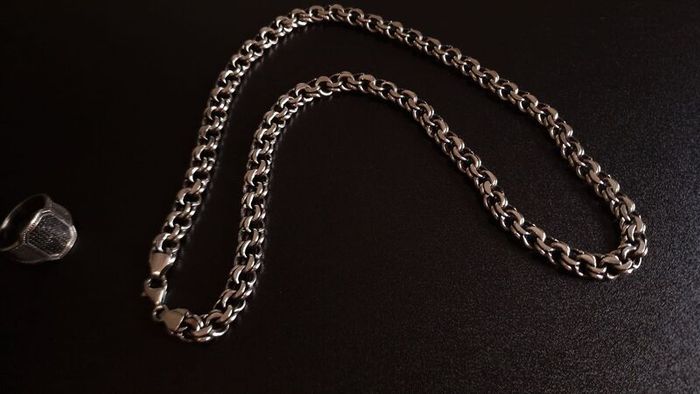 silver 925  handmade chain 60 cm
