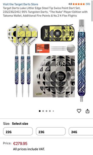 Luke Littler Edge 23G Darts