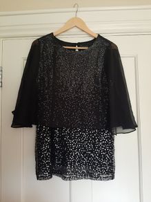 Phase 8 Sequin Black top - Size 14