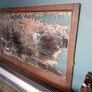 Antique/Vintage Oxidised wooden framed mirror Image 2