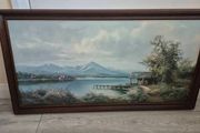 Large Vintage Framed Picture "Connemara Lake" by N. Gero