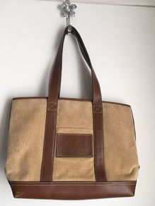 Beige and brown American bag
