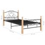 Bed Frame Black Metal 90x200 cm Image 2