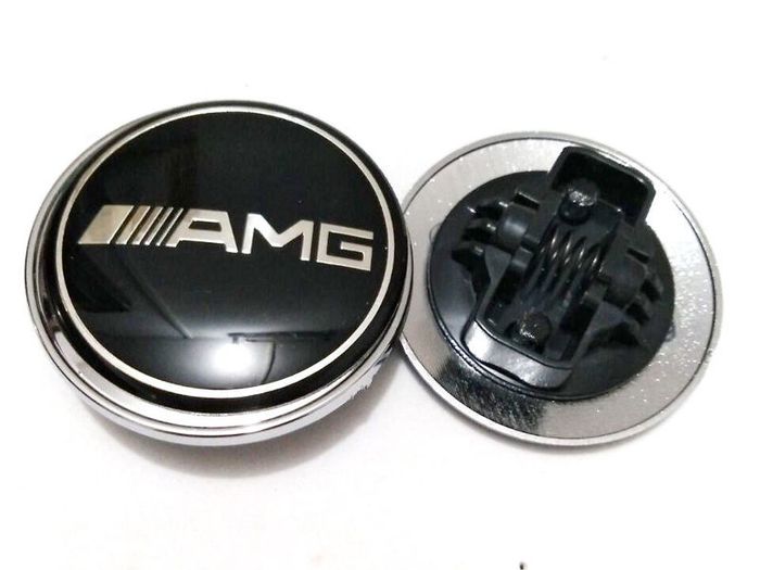 Black AMG Flat Hood Emblem Front Badge W204 W205 W212 W204 C E 57mm