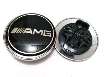 Black AMG Flat Hood Emblem Front Badge W204 W205 W212 W204 C E 57mm