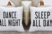 Sleep All Day Dance All Night Square Pillow Cushions
