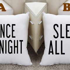 Sleep All Day Dance All Night Square Pillow Cushions