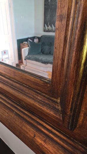 Large Antique Style Gold Bronze Mirror