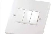 3 Gang Light Switch White