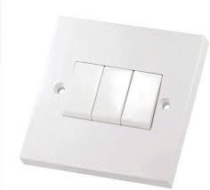 3 Gang Light Switch White