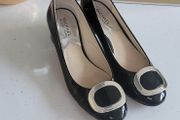 MICHAEL KORS Pauline black patent pumps Sz 7UK - Rrp 160 (New)