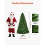 Christmas Tree, 1.8m Artificial Xmas Tree, Full Holiday Decor Trees with 1250 Branch Tips & Sturdy Metal Base for Home Party Office Decoration Image 7