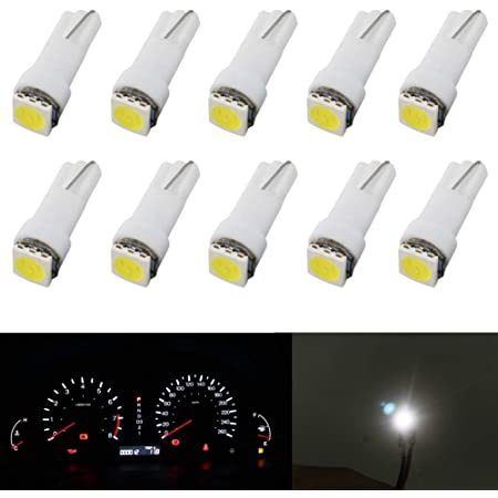 10pcs T5 led 17 37 73 74 SMD 5050 Auto LED Lamp Car Dashboard Instrument Light Bulb 12V white