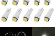 10pcs T5 led 17 37 73 74 SMD 5050 Auto LED Lamp Car Dashboard Instrument Light Bulb 12V white