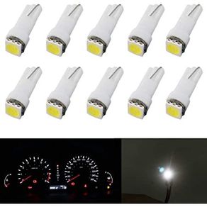 10pcs T5 led 17 37 73 74 SMD 5050 Auto LED Lamp Car Dashboard Instrument Light Bulb 12V white