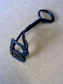 Very small blacksmith made "B" branding iron