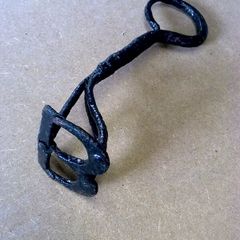 Very small blacksmith made "B" branding iron