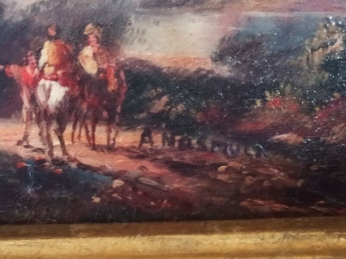 Enter a catchy titleAntique 19th Century Pastoral Oil Landscape, Signed A. Nasmyth (Ornate Gilt Frame)