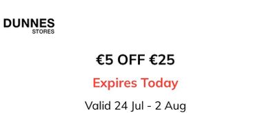 5 off 25 Dunnes voucher