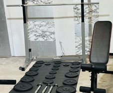 Branded: Cast Iron Weights Folding Rack Bench Bars