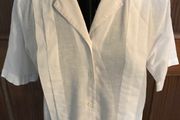 White Short Sleeve V-neck Blouse - Size 10