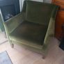 Green velvet plush armchair, D18 Cabinteely Image 4