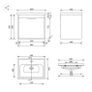 Sonas Wall hung two drawer vanity unit Image 7