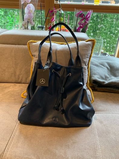 Blue Handbag - brand new Mercedes star logo