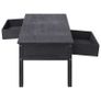 Coffee Table Black 100x50x45 cm Wood Image 7