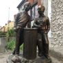 Vintage Bronze Sculpture "Having A Pint" Irish Made Image 2