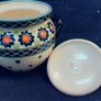 Polish pottery lidded sugar bowl Image 8
