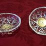 Killarney Crystal Cut Crystal Glass Congratulations On Your Wedding Lidded Jewelry Dish / Bowl With 22 Carat Gold Cover Handle and Footed Base Finishing Made In Ireland Image 6