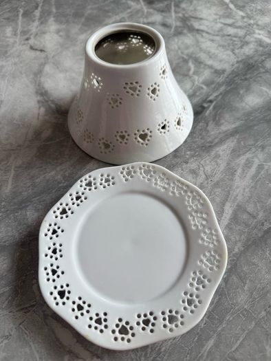 yankee candle lampshade and plate