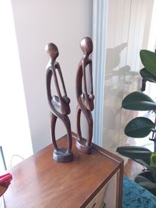 Mother and Baby  Abstract wood figurine/Carving Decorations home house present gift kid Postage Available