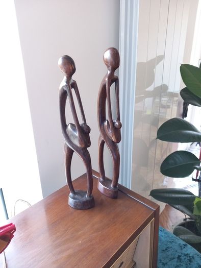Mother and Baby  Abstract wood figurine/Carving Decorations home house present gift kid Postage Available