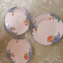 3 Vintage Corona Ware/ Side plate & 2 Saucers