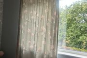 light blue magnolia print curtains