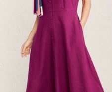 Seasalt Cornwall Carved Wood Linen Midi Dress