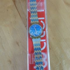 Swatch Athens 2004 Olympic Games Watch Blue Wave Kymata GV114 Vintage Rare Working