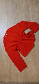 Red Chunky Knit Jumper - M