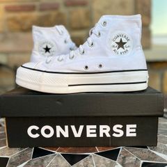 White platform Converse