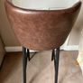 Brown Leather Bar x5 chairs 27 inch Seat Height Image 3
