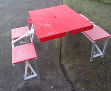 Portable outdoor aluminium picnic table