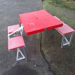 Portable outdoor aluminium picnic table