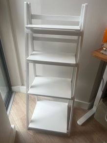 White 4-Tier Ladder Shelf
