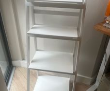 White 4-Tier Ladder Shelf