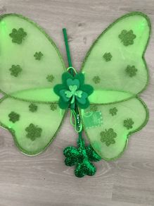 New girls st. Patrick's wings & magic wand set